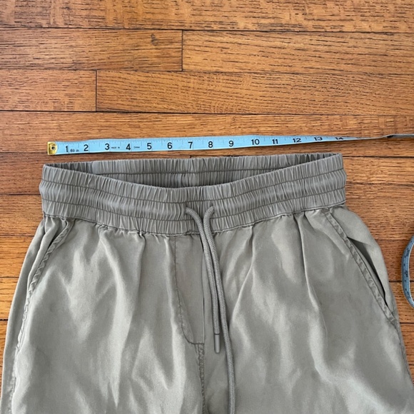 Quince Vintage Wash Tencel Wide Leg Drawstring Pants in Olive Green Sz Medium - Picture 5 of 8